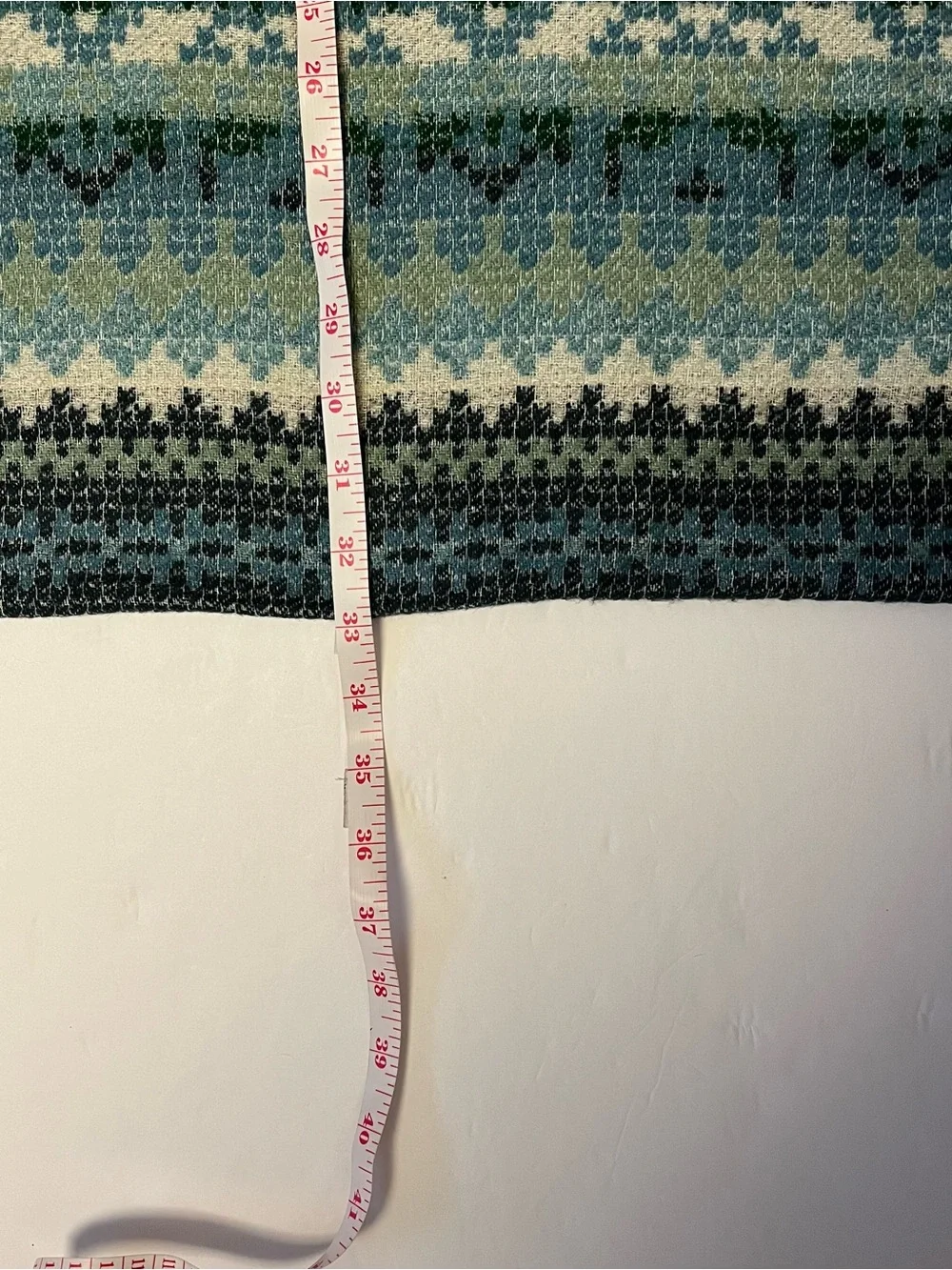 J. Jill Infinity Scarf Fair Isle Knit Fringe Blue Teal Green Fairy New With Tags